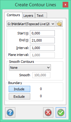 Topocad - Create contour lines