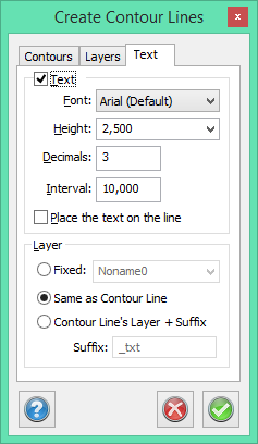 Topocad - Create contours - Layers