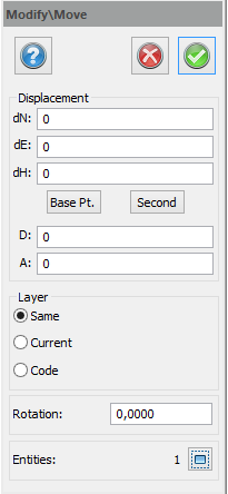 Topocad Move command