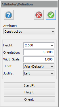 Topocad - Attribute definition