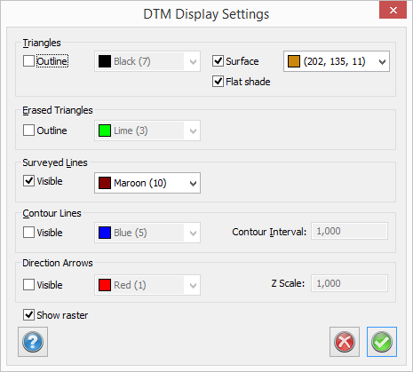 Topocad Edit DTM - Display