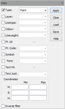 Topocad Filter toolbox