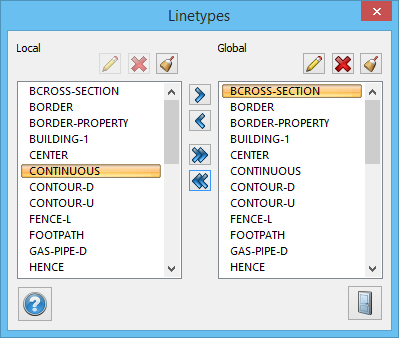 Topocad - Line types