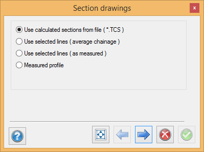 Topocad - Inserting sections into the drawing