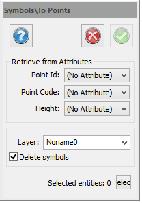 Topocad - Convert symbols to points